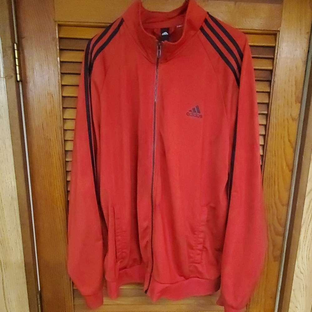 Mens XL Addidas Track Jacket, Red (circa 2014)